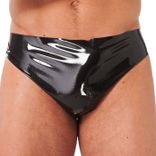 Knapper Slip mit integriertem Analdildo, schwarz